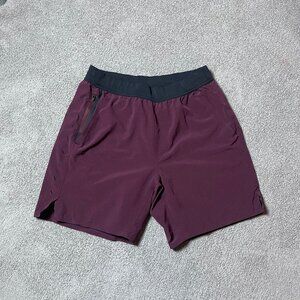 Ten Thousand Interval Shorts Burgundy 7" Lined Running Logo Stretch Men's Medium
